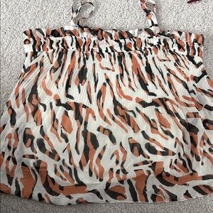 Nine West Black and Brown Animal Print Camisole